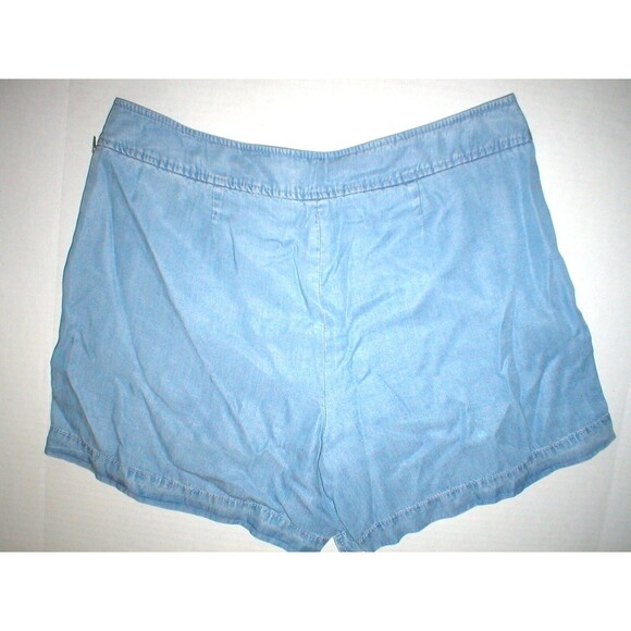 $198 Womens NWT W Worth New York Deim Skort Shorts Skirt 8 Blue Light Wrap Nice - Picture 4 of 7